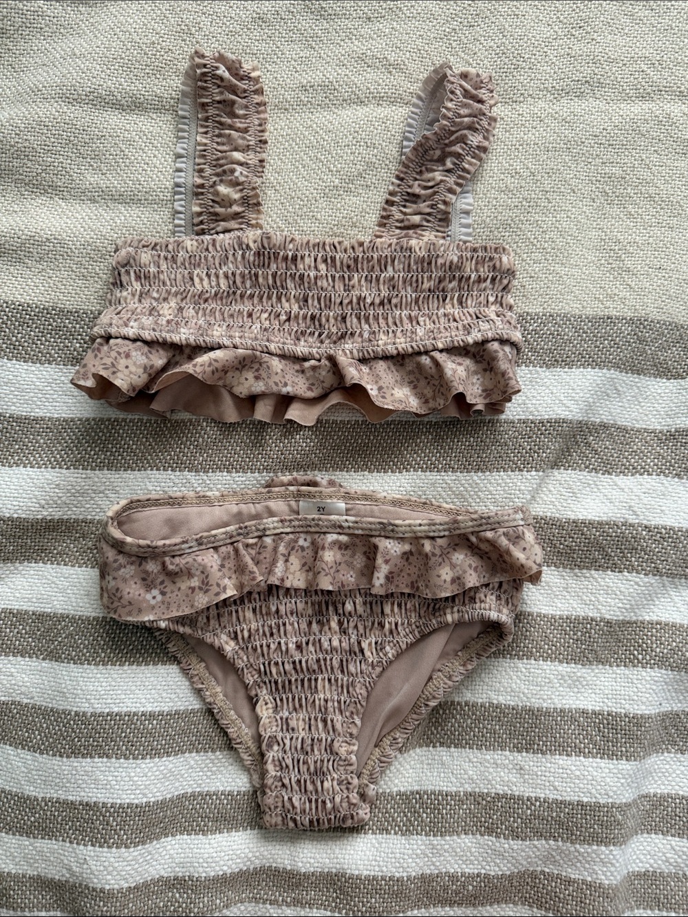 Jamie Kay Pansy Floral Light Bikini Bottom — Blush Floral